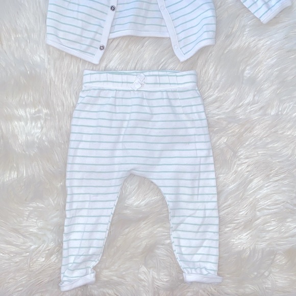 Carter’s Green and White Two Piece Striped Outfit - Picture 4 of 5